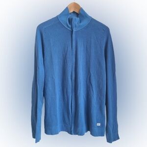 C.P. Company mid-blue full-zip light sweater NWT